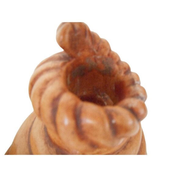 Vintage Mid Century 1970s Cornucopia MCM brown candlesticks - Picture 6 of 6